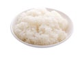 Sticky rice in white plate