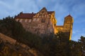 The Stiftskirche church in Quedlinburg, Germany, at night