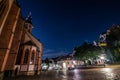 The Stiftskirche at Night in Baden-Baden Royalty Free Stock Photo