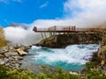 Stigfossen waterfall and viewpoint - Norway Royalty Free Stock Photo