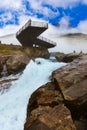 Stigfossen waterfall and viewpoint - Norway Royalty Free Stock Photo