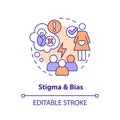 Stigma and bias concept icon