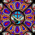 Stigmata - Stained Glass in Santa Croce, Florence Royalty Free Stock Photo