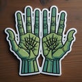 stiker halloween zombies hand zombie hand helloween stiker sticker Royalty Free Stock Photo