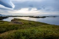 2021 08 09 stikkysholmur sunset in the peninsula of Sugandisey Island lighthouse 3