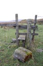 Old stile at reservoir at Slitt Lead Mine