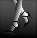 Stiletto heels on woman Royalty Free Stock Photo