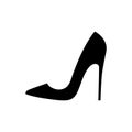 High heel shoe graphic icon isolated on white background Royalty Free Stock Photo