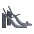 Stiletto high heels shoes icon cartoon vector. Female fashion