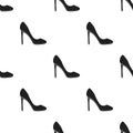 Stiletto icon in black style isolated on white background. Shoes pattern stock vector illustration.