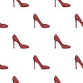 Stiletto icon in cartoon style isolated on white background. Shoes pattern stock vector illustration.