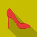 Stiletto icon in flat style on white background. Shoes symbol stock vector illustration.