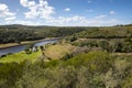 still bay river valley a Mediterranean landscape of rolling hills and dry stone walls Royalty Free Stock Photo