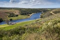 still bay river valley a Mediterranean landscape of rolling hills and dry stone walls Royalty Free Stock Photo