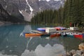 Still Boats around the dock in Moraine Lake