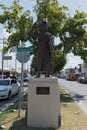 Still image of the Aztec Emperor Cuauhtemoc at a street in Chetumal, Quintana Roo, Mexico