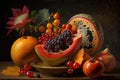 Still life of amazing fruits.