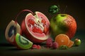 Still life of amazing fruits.