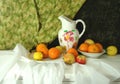 Still Life with Apples and Oranges Cezanne Royalty Free Stock Photo