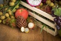 Still life Autum fruit basket