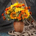 Still life. Autumn bouquet flower Royalty Free Stock Photo