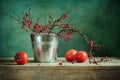 Still-life with barberry and tomato