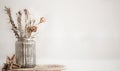 Still life beautiful vase with dried flowers Royalty Free Stock Photo