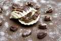 still life of Belgian pralines Royalty Free Stock Photo