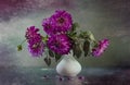 Still life with a bouquet of dahlias Royalty Free Stock Photo