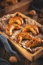 Still life of Bratislava crescent rolls Royalty Free Stock Photo