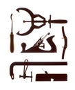 Carpenter tools on white background version2 Royalty Free Stock Photo