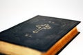 Still life and close-ups of old books, holy bible and hymn books Royalty Free Stock Photo