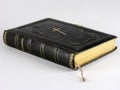 Still life and close-ups of old books, holy bible and hymn books Royalty Free Stock Photo