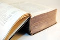 Still life and close-ups of old books, holy bible and hymn books Royalty Free Stock Photo