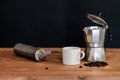 Still life coffee maker and cup Royalty Free Stock Photo