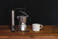 Still life coffee maker and cup Royalty Free Stock Photo