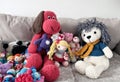 still life with crochet plushies Royalty Free Stock Photo