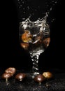 Still Life with Cup, Water, Chestnuts