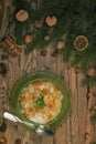 still life of Czech Christmas fish soup Royalty Free Stock Photo