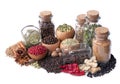 Still life of different spices and herbs