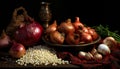 Still life of differents onions