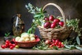 Still Life: Easter's Natural Abundance Royalty Free Stock Photo