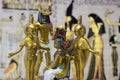 Still life with egyptian figures pharaoh, anubis Royalty Free Stock Photo