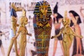 Still life with egyptian figures pharaoh, anubis Royalty Free Stock Photo