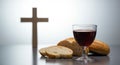 Still life featuring elements of Christian worship and remembrance Royalty Free Stock Photo