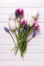 Still life flat lay floral photo. Royalty Free Stock Photo