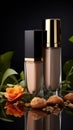 Still life Foundation product showcased with artful branding, capturing essence and aesthetics.