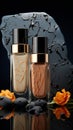 Still life Foundation product showcased with artful branding, capturing essence and aesthetics.