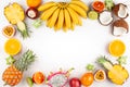 Still life with fresh assorted exotic fruits Royalty Free Stock Photo