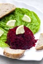 still life of fresh beetroot salad Royalty Free Stock Photo